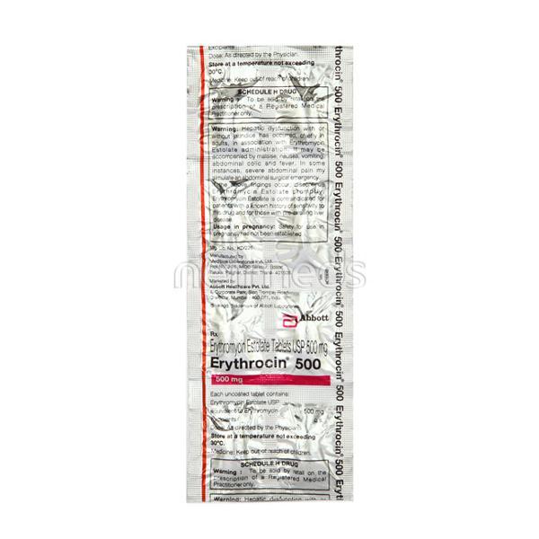 Erythrocin 500mg Tablet 10'S - Bacterial Infections-Mac