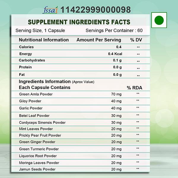 Health Veda Natural Immunity Booster Veg Capsule 60's - Vitamin C