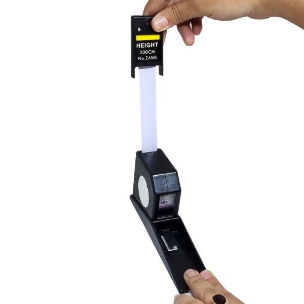 Sahyog Wellness Stature Meter Wall Mount Height Measurement (2m/200cm) - Black 1's - Height Meter