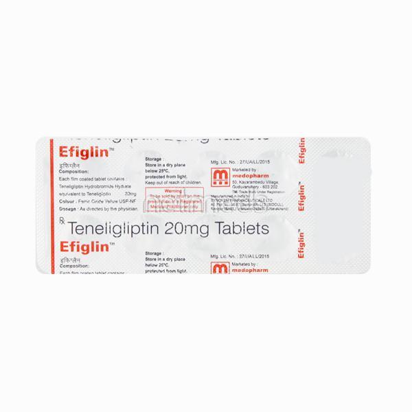 Efiglin 20mg Tablet 10'S - Diabetes-Ant