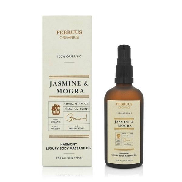 Februus Organics Harmony Luxury Body Massage Oil - Jasmine & Mogra 100 ml - Massage Oils