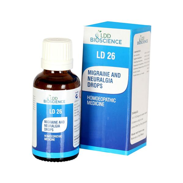 LDD Bioscience LD 26 Migraine and Neuralgia Drops 30 ml - Homeopathic Drops