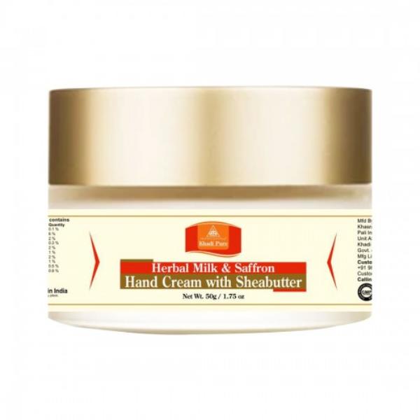 Netmeds | Khadi Pure Herbal Hand Cream with Sheabutter - Milk & Saffron 50 gm