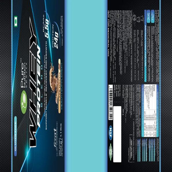 Pure Nutrition Whey Blend Protein Powder - Cafe Mocha Flavour 500 gm - Whey Proteins