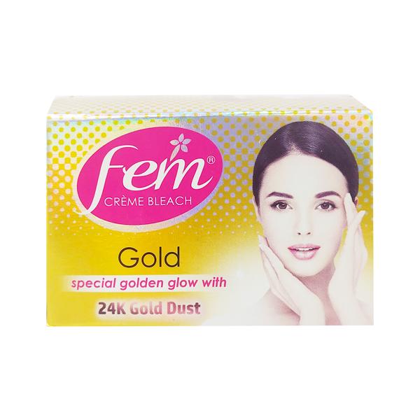 Netmeds | Fem Creme Bleach - 24K Gold Dust 64 gm