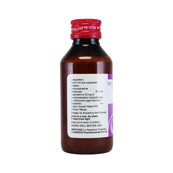Zerotuss SF Suspension 100ml - Cough And Cold-Cou