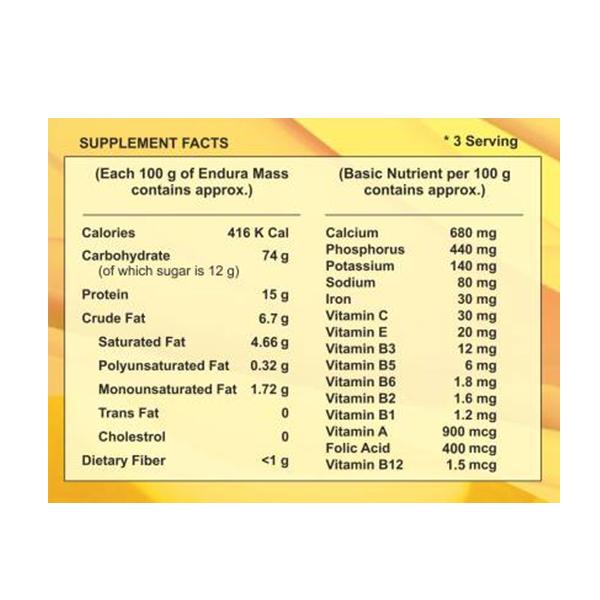 Endura Mass Weight Gain Powder - Banana 400 gm - Weight Gain