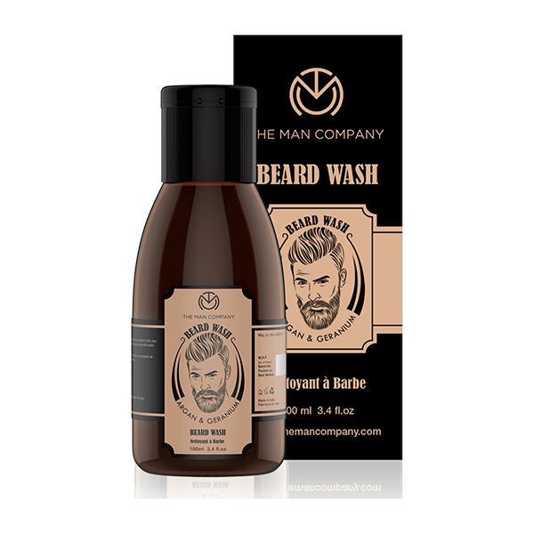 The Man Company Beard Wash for Smoothening - Argan & Geranium 100 ml - Beard Wash
