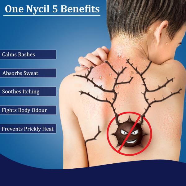 Nycil Germ Expert Prickly Heat Powder - Cool Herbal 150 gm - Talcum Powders