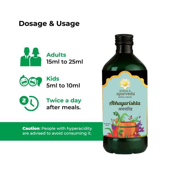 Kerala Ayurveda Abhayarishtam Tonic 450 ml - Digestive Care