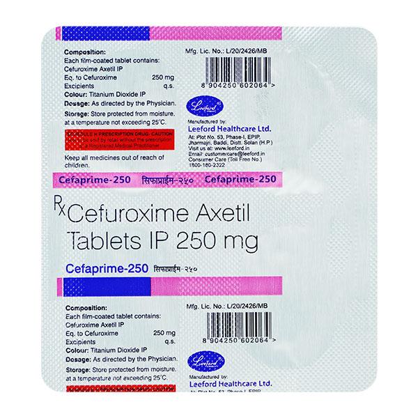 CEFAPRIME 250 Tablet 4's - Bacterial Infections-Cep