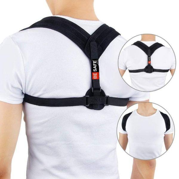 Be Safe Forever Clavicle Brace Support for Posture Correction - Grey (M) - Back/Abdomen Supports