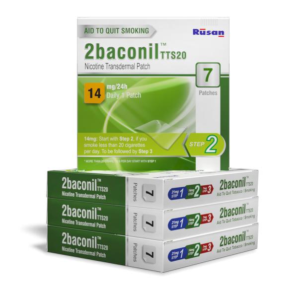 Netmeds | 2baconil TTS20 14mg Nicotine Transdermal Patches (Pack of 4 x 7's) (N)
