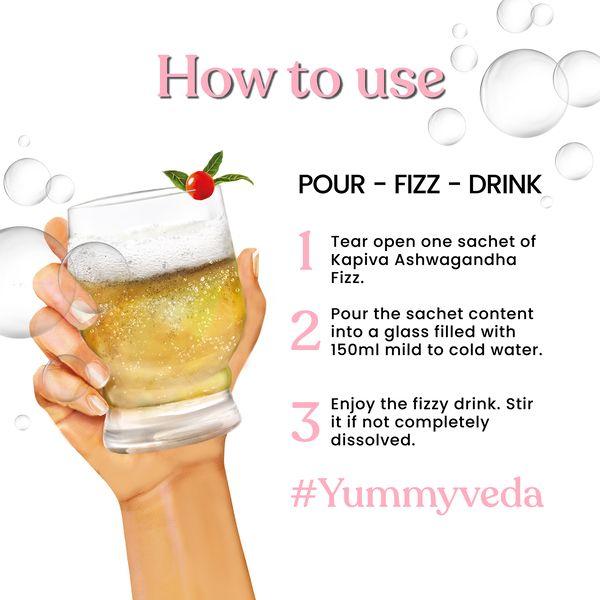 Kapiva Ashwagandha Fizz Effervescent Powder 100 gm - Ashwagandha