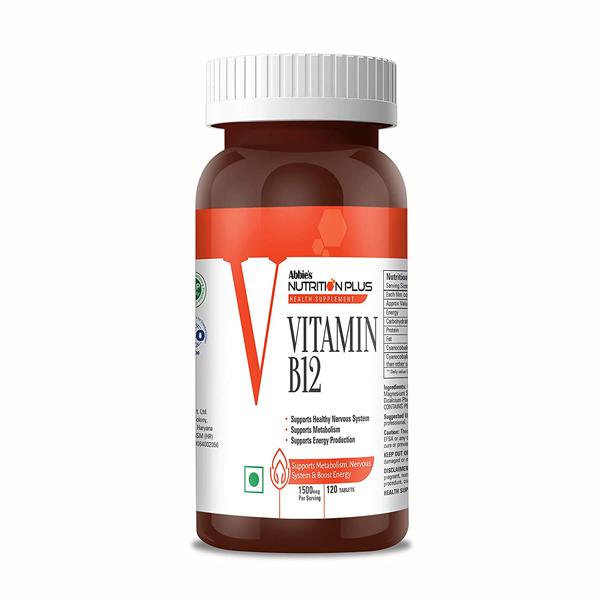 Netmeds | Abbie's Nutrition Plus Vitamin-B12 1500 mcg Tablet 120's