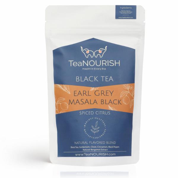 TeaNOURISH Earl Grey Masala Black Tea 100 gm - Teas