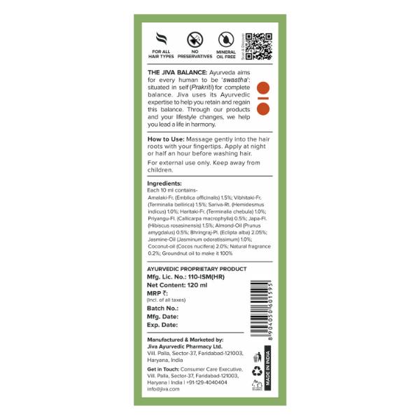 Jiva Ayurveda Hair Oil - Amla 120 ml - Hair Oils