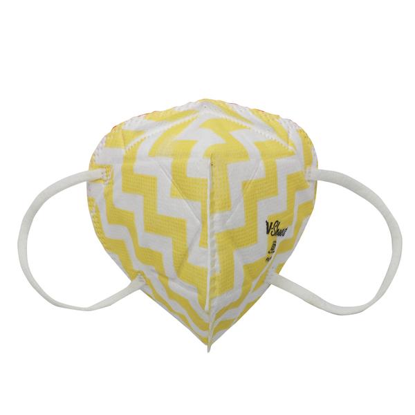 Venus V-Shwas FFP2 Regular Face Mask - Yellow Strip (Pack of 6) - Face Mask