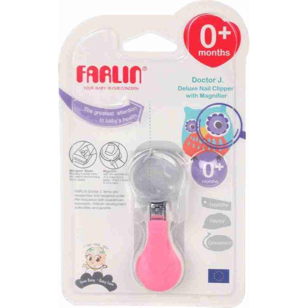 Netmeds | Farlin Deluxe Nail Clipper with Magnifier (0+ Months) - Pink