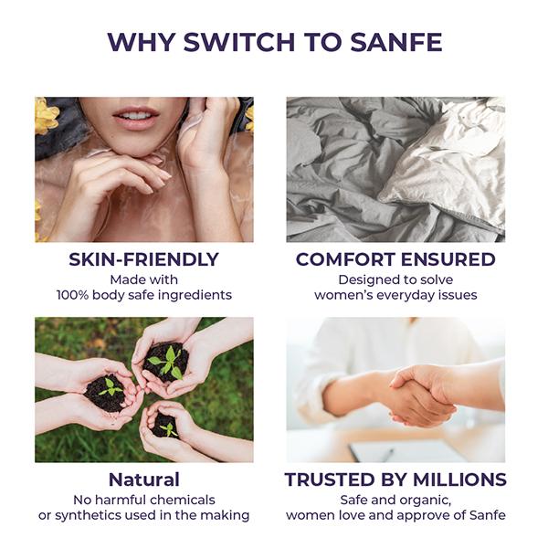 Sanfe Intimate Wipes - Lavendar & Chamomile 10's - Intimate Care