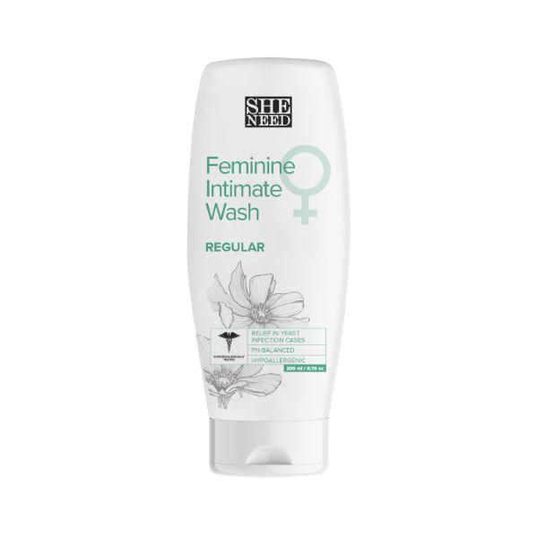Netmeds | SheNeed Regular Feminine Intimate Wash 100% Natural with Thyme Extracts And Tea Tree Oil 200 ml