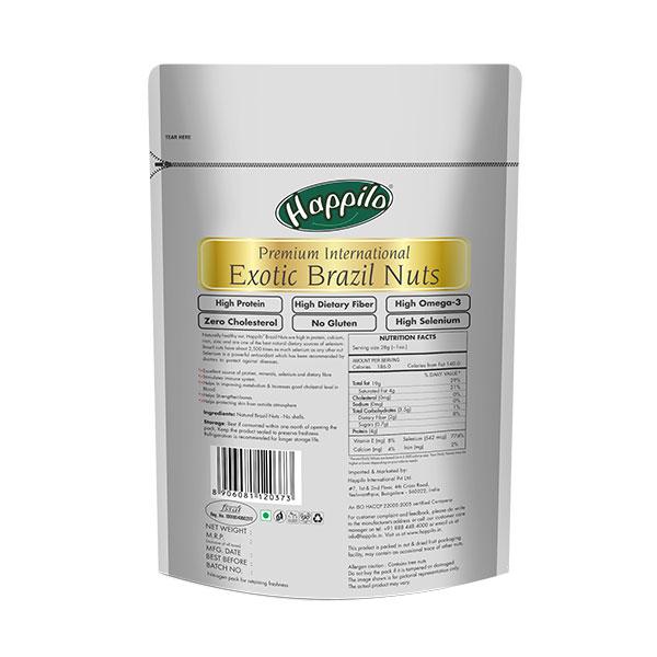 Happilo Premium International Exotic Brazil Nuts 150 gm - Vital Health