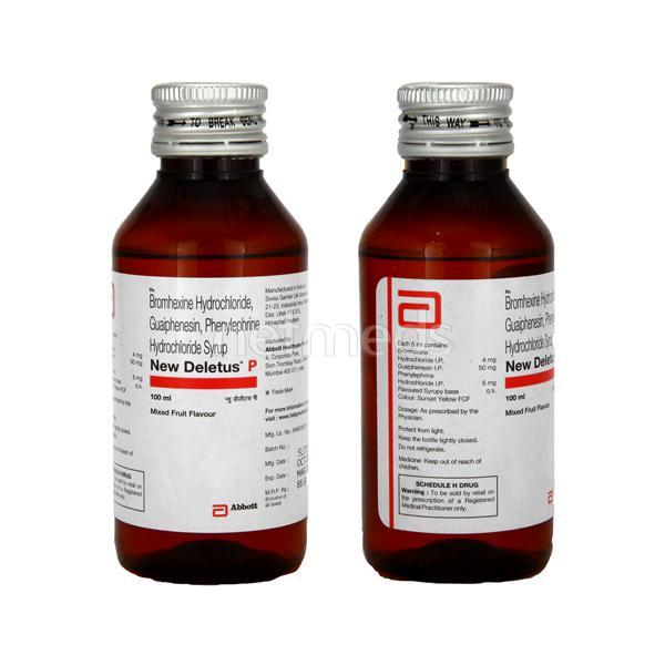 Deletus P NEW Syrup 100ml - Cough And Cold-Cou