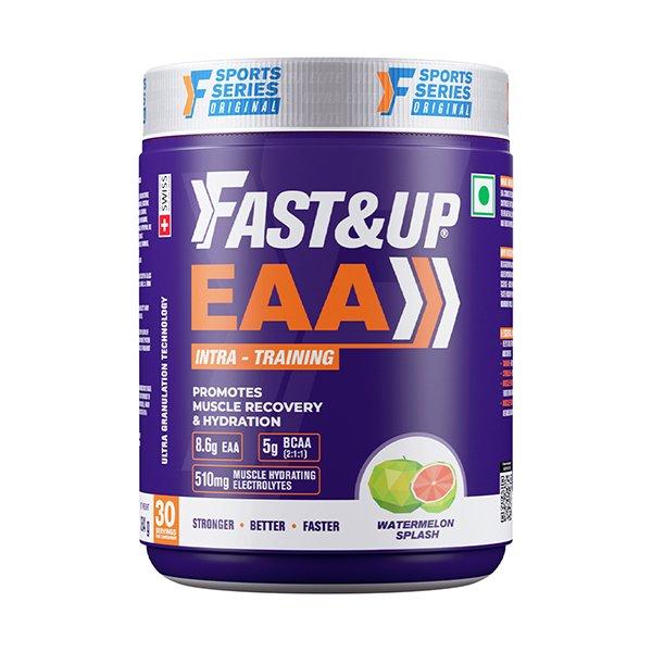 Netmeds | Fast&Up EAA Intra Training Supplement (30 Servings) - Watermelon Splash Flavour 390 gm