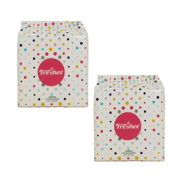 Netmeds | Freshee 2 Ply Premium Cocktail Napkins (Pack of 2)