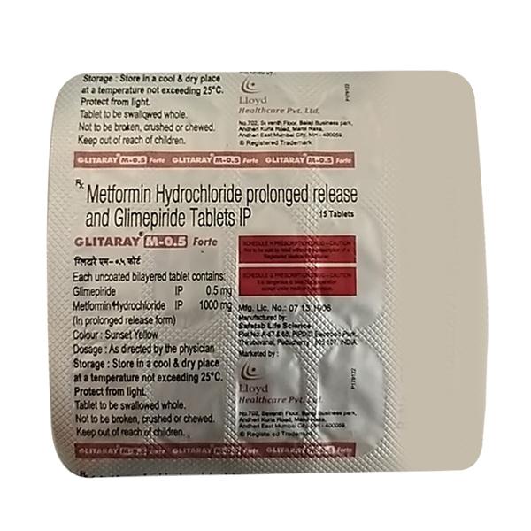 GLITARAY M 0.5 FORTE Tablet 15's - Diabetes-Ant