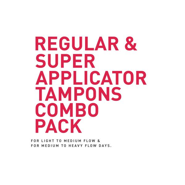 Sanity Applicator Tampons (Pack of 2 X 10's) - Regular and Super - Tampons