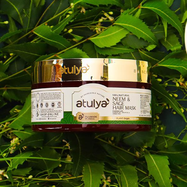 Atulya Neem & Sage Hair Mask 200 gm - Hair Masks & Packs