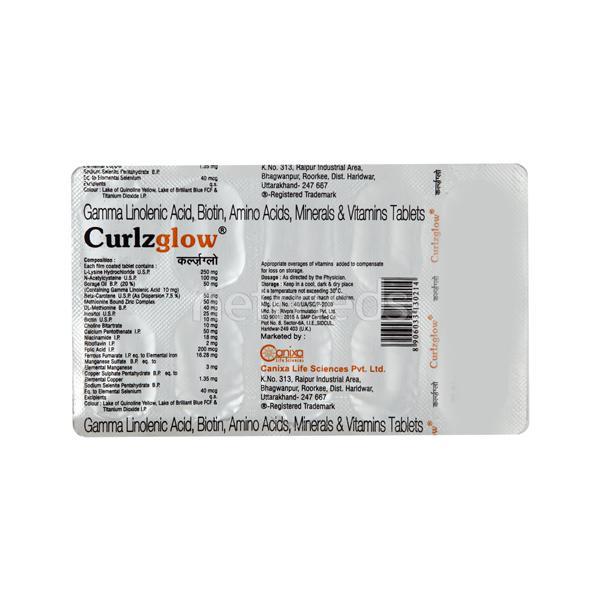 Curlzglow Tablet 10'S - Supplements-Vam