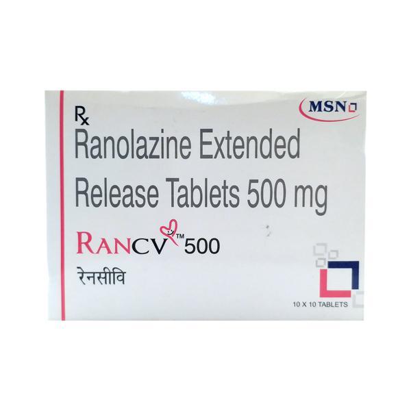 RAN CV 500mg Tablet 10'S - Angina