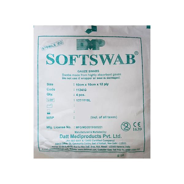 Netmeds | DMP Softswab Gauze Swabs (112410) (10 cm x 10 cm x 12 Ply) 4's