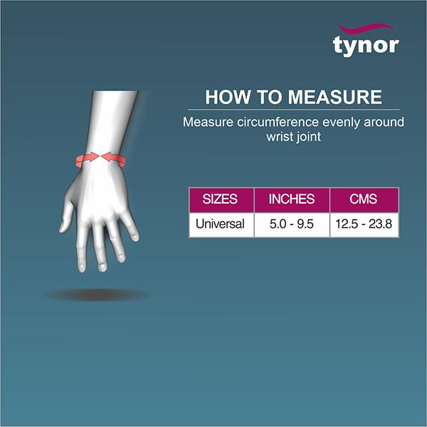 Tynor Wrist Brace with Thumb (One Size Fits All) (E 06) - Hand/Wrist Supports