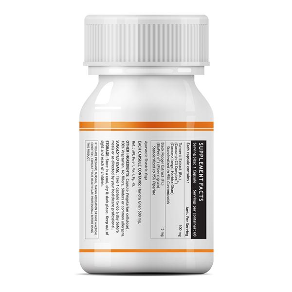INLIFE Curcumin 95 Advanced 500 mg Vegetarian Capsule 60's - Herbal Dietary Supplement