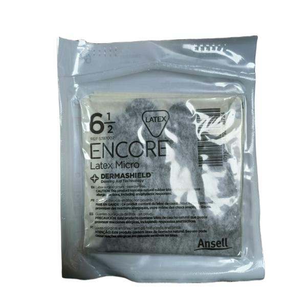 Ansell Encore Latex Micro Powder Free Gloves (6.5) (1 Pair) - Gloves - S