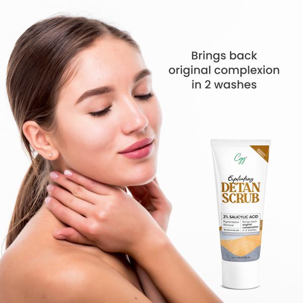 CGG Cosmetics Detan Scrub- for All Skin Types 50 gm - Scrubs & Exfoliants