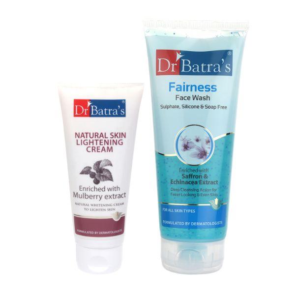Netmeds | Dr Batra's Fairness Face Wash 200 gm + Natural Skin Lightening Cream 100 gm