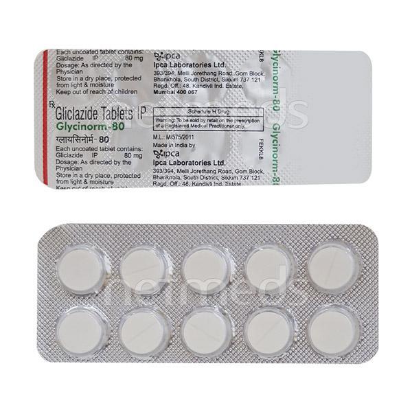Glycinorm 80mg Tablet 10'S - Diabetes-Ant
