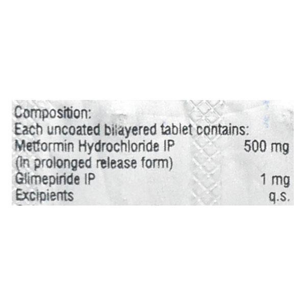 Jubiglim M 1mg/500mg Tablet 10'S - Diabetes-Ant