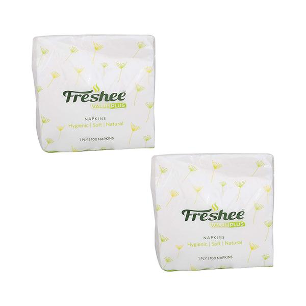 Netmeds | Freshee Value Plus 1 Ply Napkins (Pack of 2)