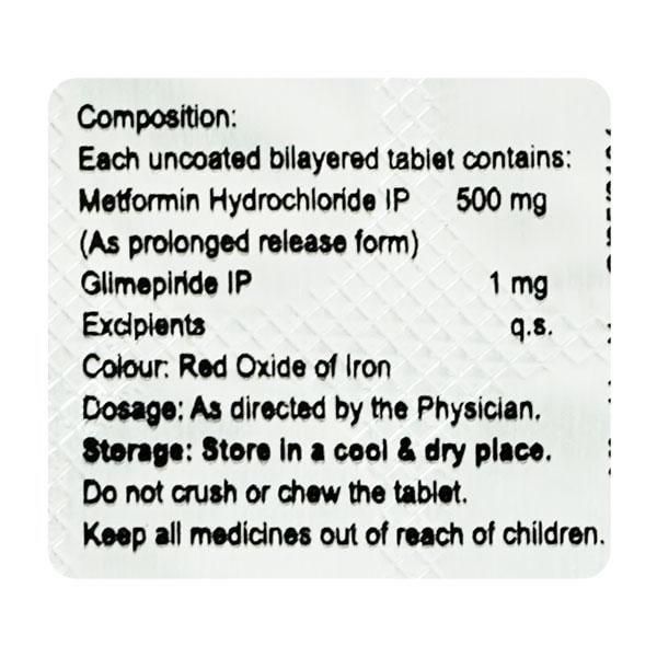 Zyromet G 1Mg Tablet 10's - Diabetes-Ant