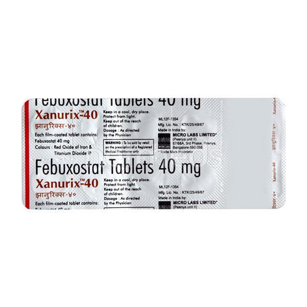 Xanurix 40mg Tablet 10'S - Gout