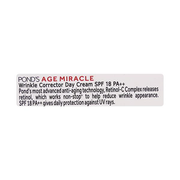 Pond's Age Miracle Wrinkle Corrector SPF 18 PA++ Day Cream 10 gm - Day Cream