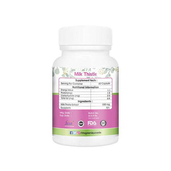 VitaGreen Milk Thistle Capsules 60's - Vital Health