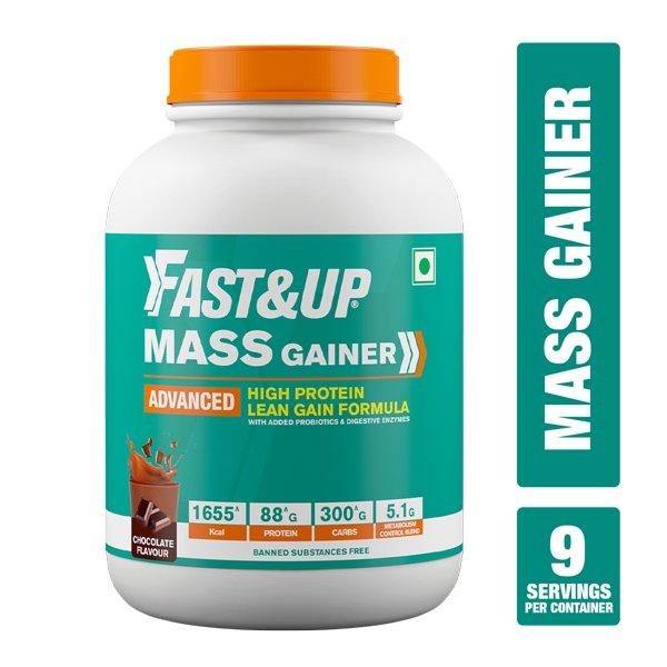 Fast&Up Mass Gainer Protein Powder - Chocolate Flavour 3000 gm - Whey Proteins