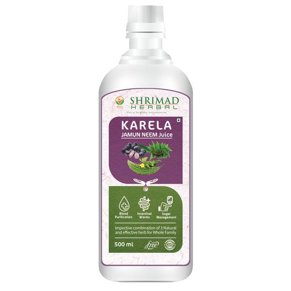 Shrimad Karela Jamun Neem Ras (Sugar Free) 500 ml - Diabetes Care (Ayush)
