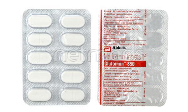 Gluformin 850mg Tablet 10'S - Diabetes-Ant